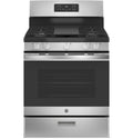 GE JGBS66REKSS 30 inch stainless steel freestanding gas range with integrated griddle available as a new scratch-and-dent deal at Deals Depot in Detroit