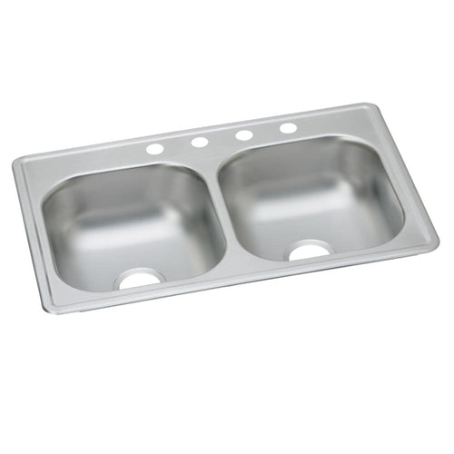 33 x 19 Double Bowl Stainless Steel Kitchen Sink