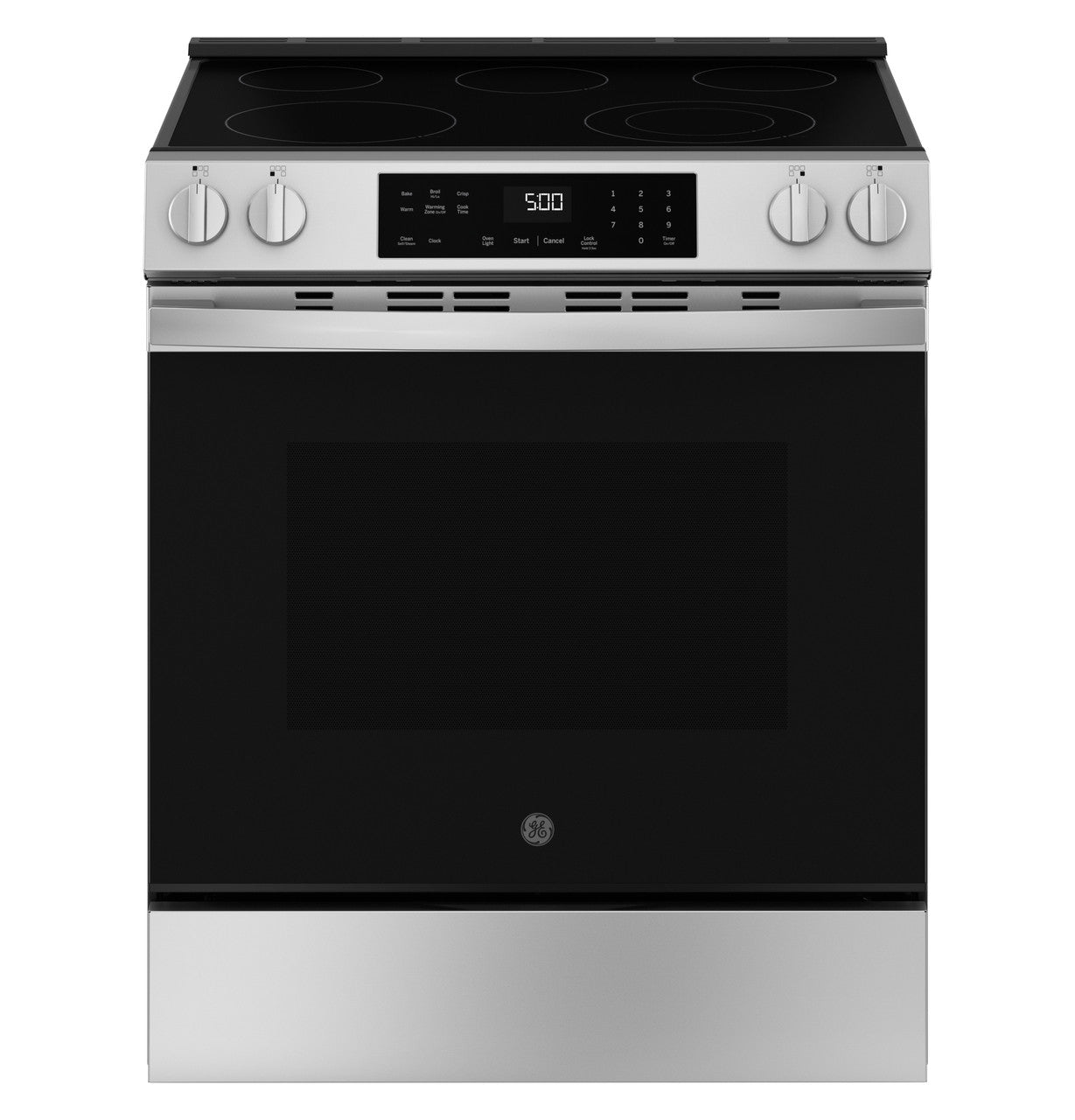 GE GRS500PVSS 30 inch stainless steel slide-in electric range available as a new scratch-and-dent deal at Deals Depot in Detroit