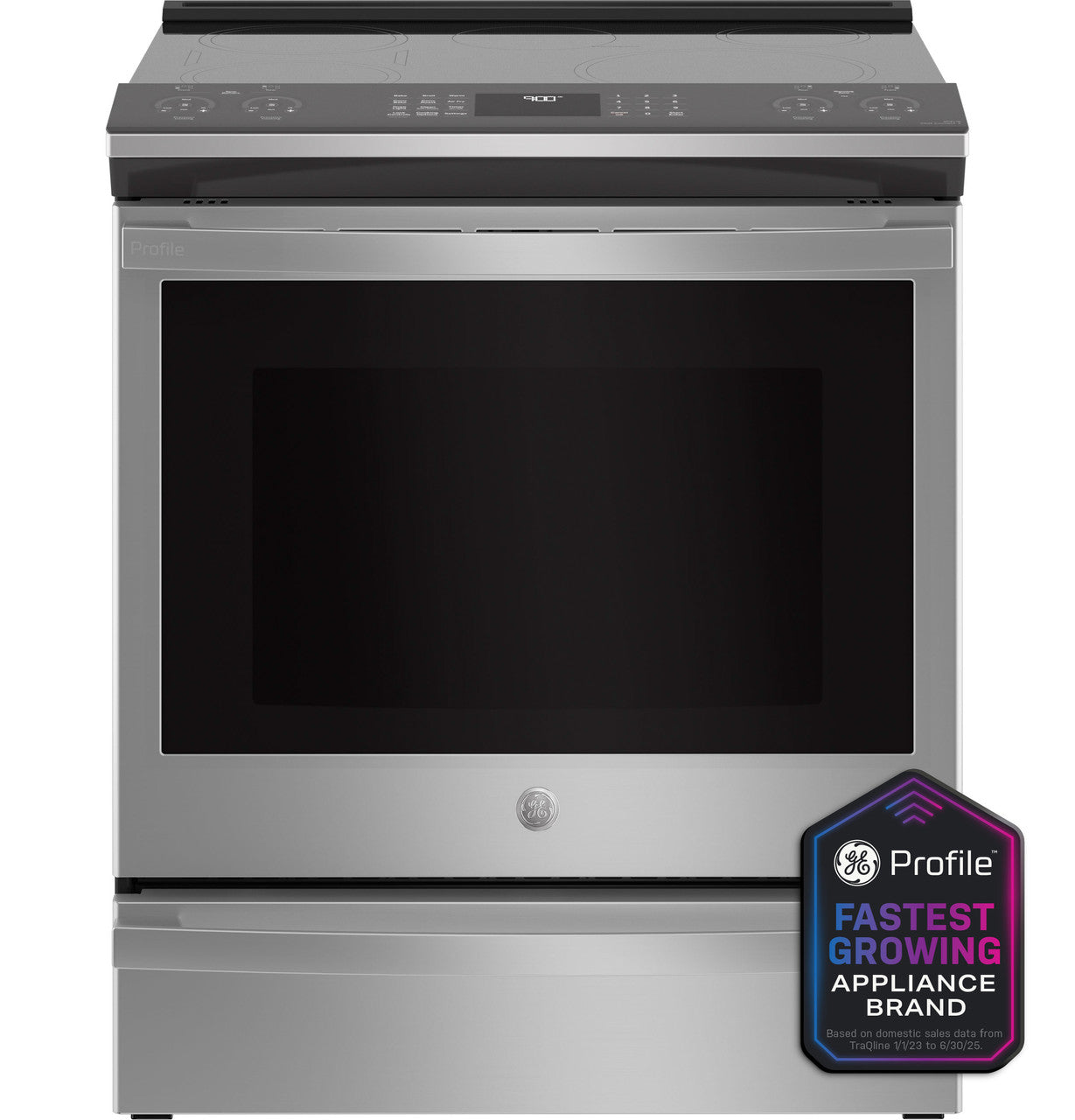 GE Profile PHS930YPFS 30 inch fingerprint-resistant stainless steel smart slide-in induction range available as a new scratch-and-dent deal at Deals Depot in Detroit