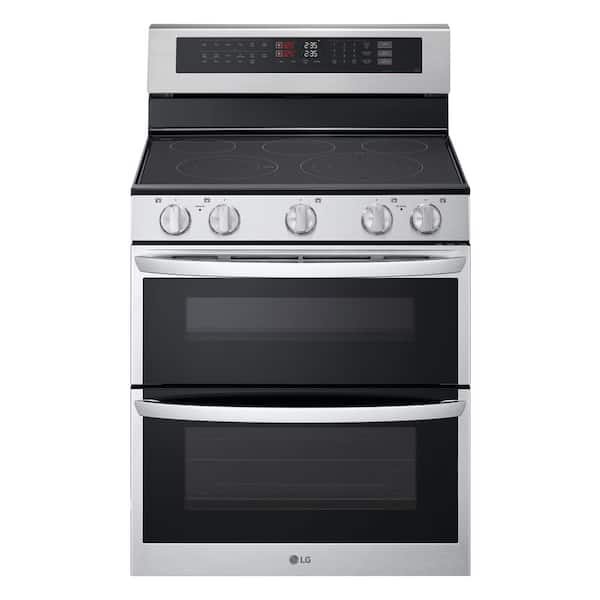 LG LDEL7324SE 30 inch stainless steel smart electric double oven range available as a new scratch-and-dent deal at Deals Depot in Detroit